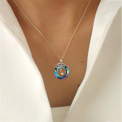 For Daughter - I Love You until Infinity Runs Out Crystal Infinity Necklace