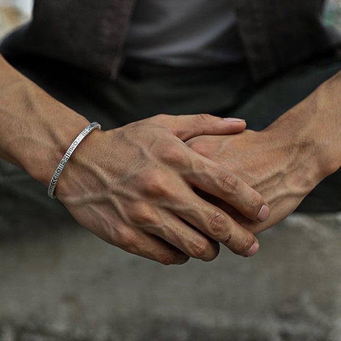 Energy Style silver cuff bracelet