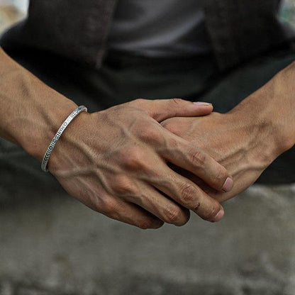 Energy Style silver cuff bracelet
