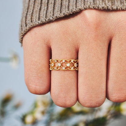 925 Sterling Silver Our Bond Is My Safety Net Weave Rings