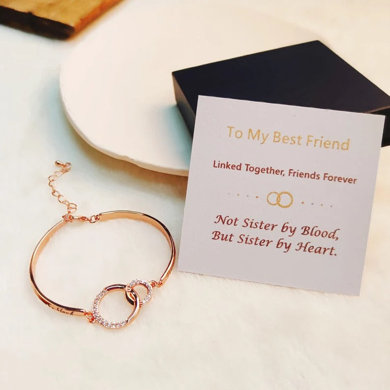To My Best Friend Linked Together Interlocking Bracelet