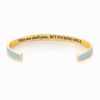 This Too Shall Pass Color Cuff Bracelet