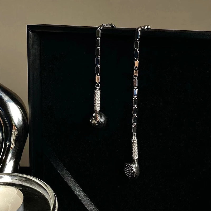 Shiny Zircon Slightly Inlaid Earphone Necklace