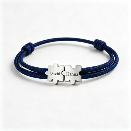 To My Man- Couple Puzzle Custom Name Bracelet
