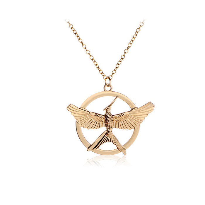 The Fire Inside Me Burns Brighter Than The Fire Around Me Circle Phoenix Necklace