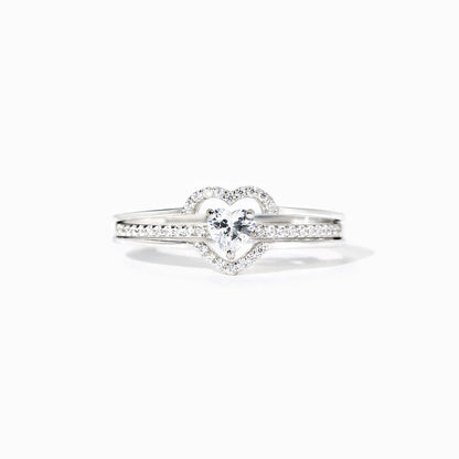 My Heart's First Home Layered Heart Ring