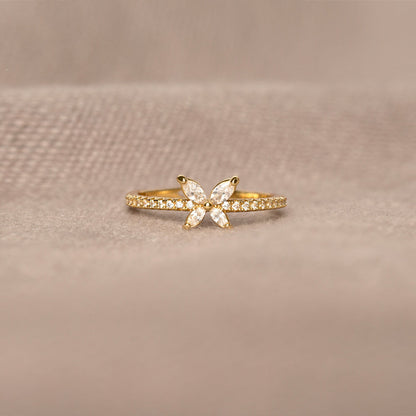 With Brave Wings She Flies Butterfly Ring