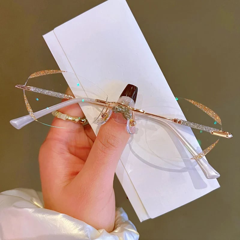 CHRISTMAS SALE 60% OFF✨WOMEN'S DIAMOND RIMLESS ANTI-BLUE LIGHT PRESBYOPIA GLASSES