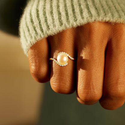 You're The Best Thing To Ever Happen To Me Pearl Wrapped Ring