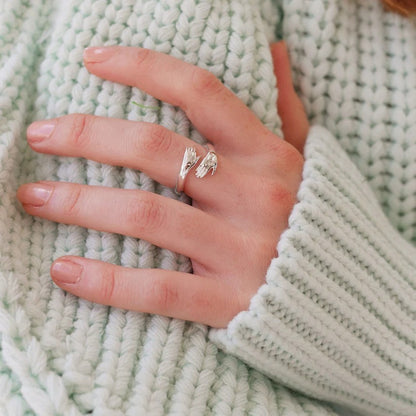 Hug Ring - Couple Love Hugging Hand Stackable Ring