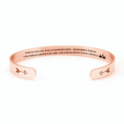 For Daughter - Whenever You Feel Overwhelmed...Crown Bracelet