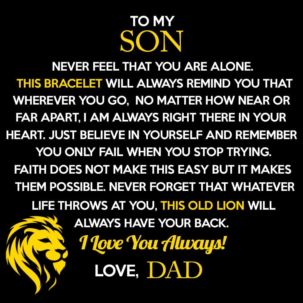 Lion Bracelet - Son Dad