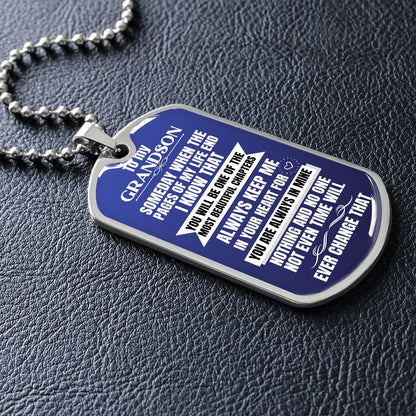 To my Grandson Necklace - Someday When The Pages of My Life End