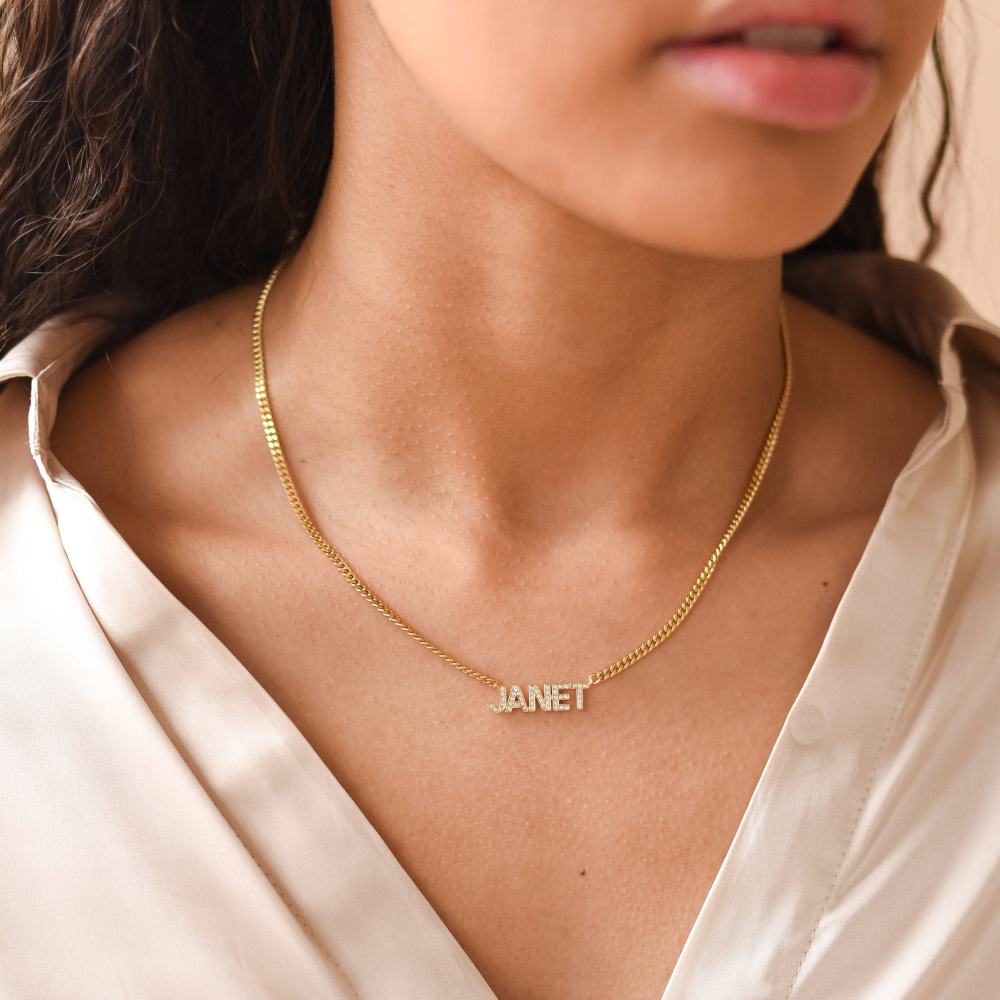 Custom Name Necklace With Cuban Chain