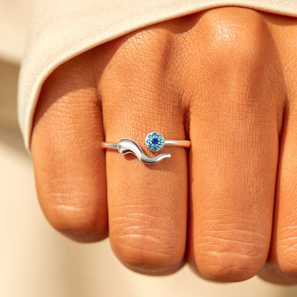 All Is Good Italian Horn Evil Eye Ring