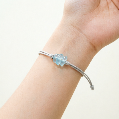 FOR MY SOUL SISTER- LET US FEEL THE SUNSHINE TOGETHER SEA GLASS BRACELET