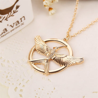 The Fire Inside Me Burns Brighter Than The Fire Around Me Circle Phoenix Necklace