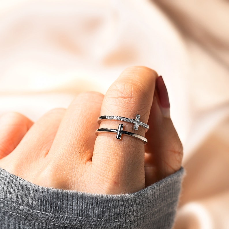 To My Daughter Pray Through It Double Cross Ring
