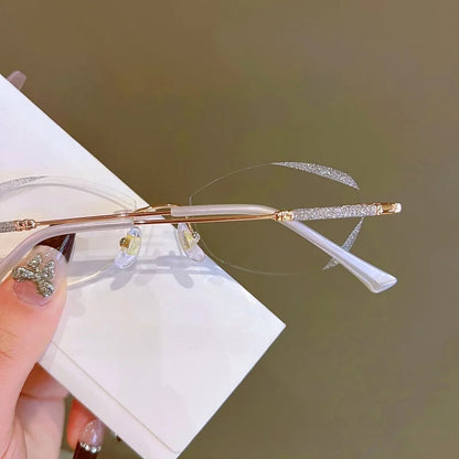 CHRISTMAS SALE 60% OFF✨WOMEN'S DIAMOND RIMLESS ANTI-BLUE LIGHT PRESBYOPIA GLASSES