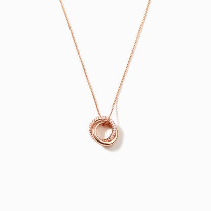 Mother Daughter Love Forever Interlocking Necklace