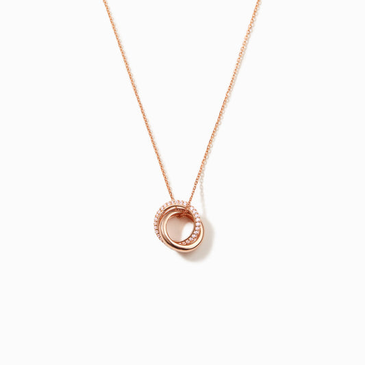 Mother Daughter Love Forever Interlocking Necklace