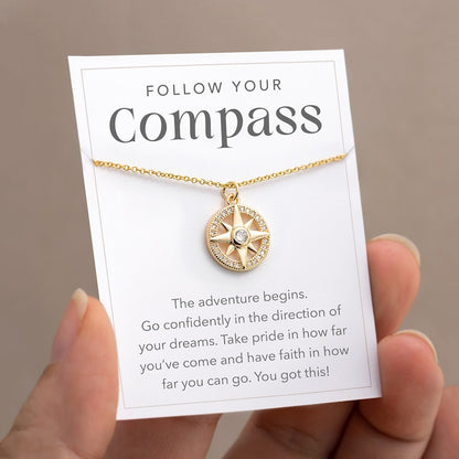 🎓️Graduation Gift🎁-Follow Your Compass Necklace