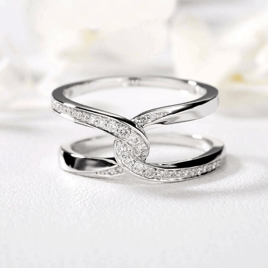 🔗Special Bond Rectangle Interlocking Ring - 💕Mother & Daughter 👩👧 Forever Linked Together
