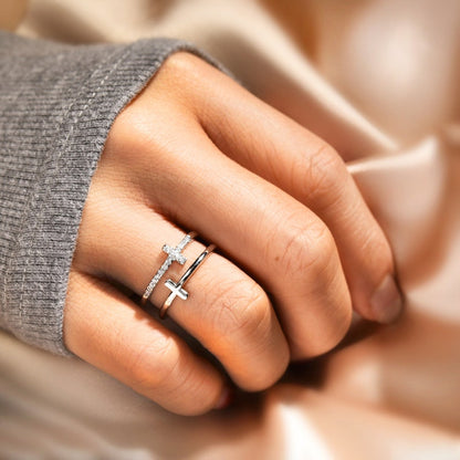 To My Daughter Pray Through It Double Cross Ring