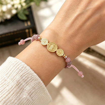 Strength & Faith Natural Stone Bracelet