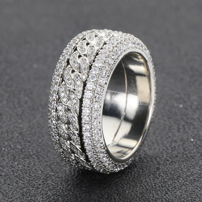 Golden Slumber Cuban Spinning Anxiety Ring
