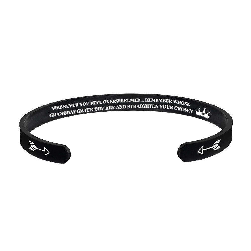 For Daughter - Whenever You Feel Overwhelmed...Crown Bracelet