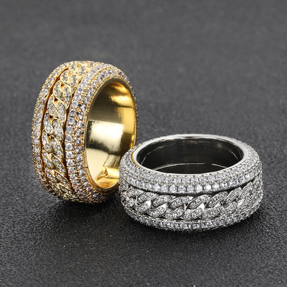 Golden Slumber Cuban Spinning Anxiety Ring