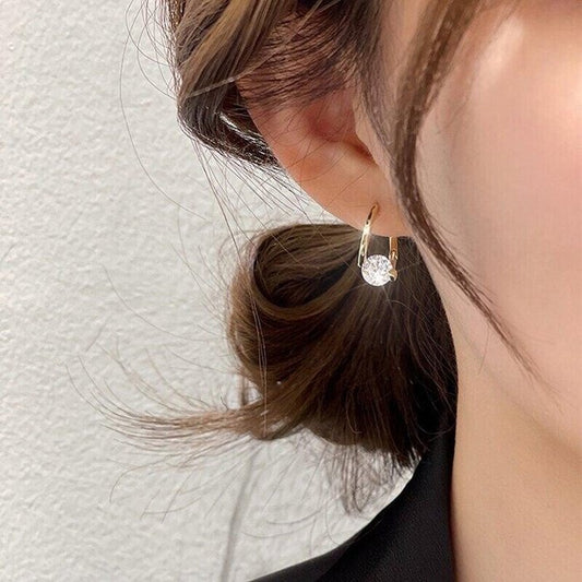 DIAMOND ROUND STUD EARRINGS