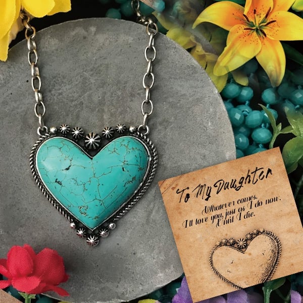 🎁Heart-Shaped Turquoise Necklace