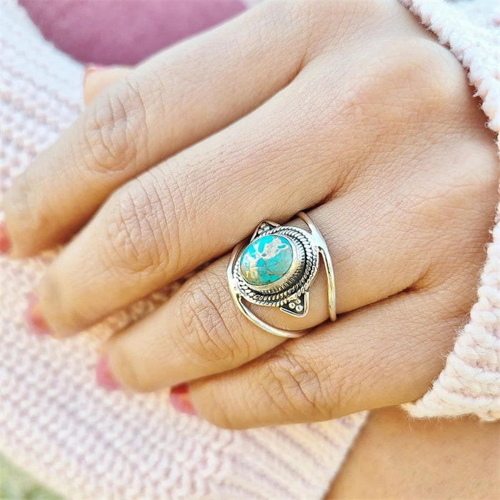 Genuine Turquoise Ring, Wonderful Gift