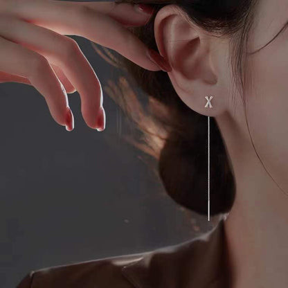 Fashion Shiny Alphabet Earrings