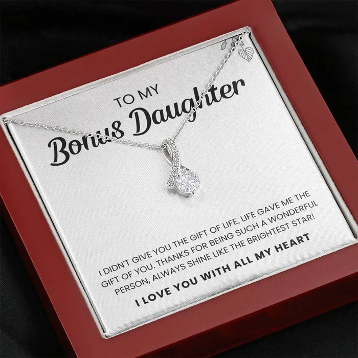 To My Bonus Daughter | Shine Like The Brightest Star | Necklace