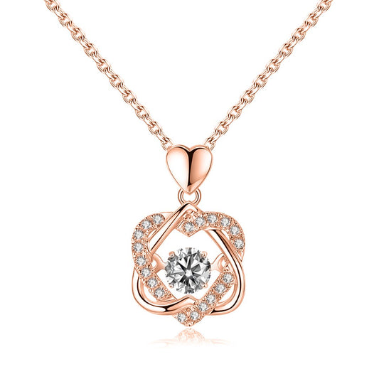 For Friend - Not Sisters By Blood But Sisters By Heart Love Knot Necklace