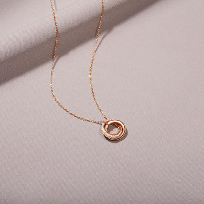 Mother Daughter Love Forever Interlocking Necklace