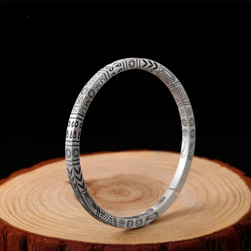 Energy Style silver cuff bracelet