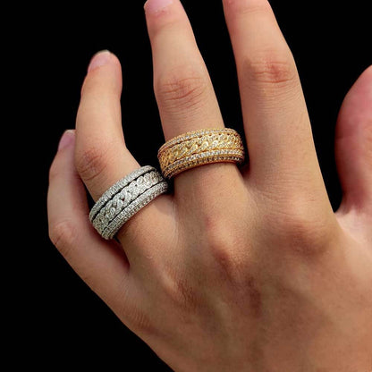 Golden Slumber Cuban Spinning Anxiety Ring