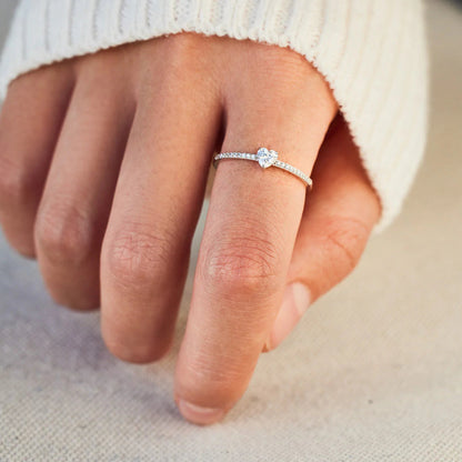 My Heart's First Home Layered Heart Ring