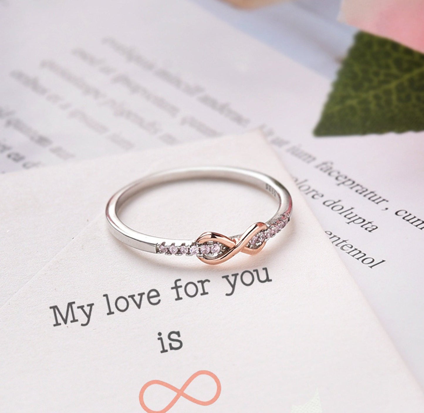 To My Daughter Infinite Love Ring- S925 Silver Diamond Ring