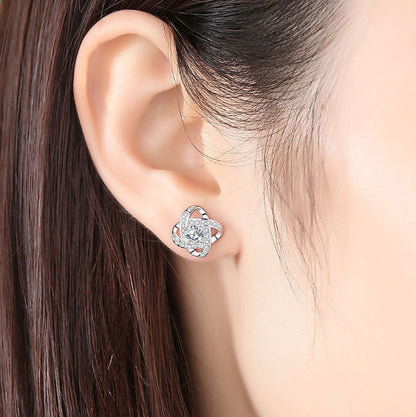 To My Beautiful Daughter - Forever Love Knot Sterling Silver Earring