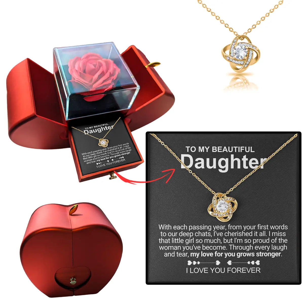 Forever Rose -Apple Box To My Daughter