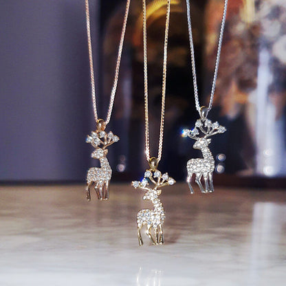 BLACK FRIDAY SALE 60% OFF✨S925 Reindeer Pendant Necklace