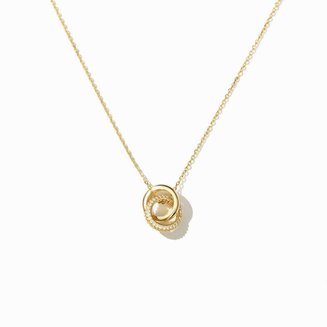 925 Sterling Silver Mother & Daughter Bond That Links Us Together Interlocking Necklace