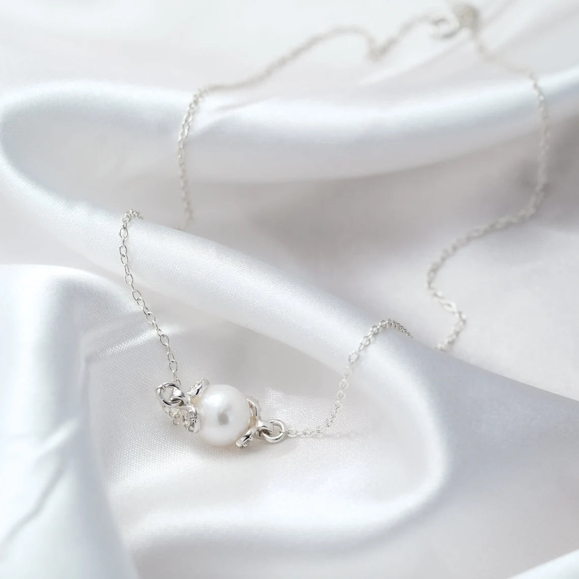 Pearls Of Wisdom • Graduation Gift For Granddaughter For Daughter • Single Pearl Necklace Silver