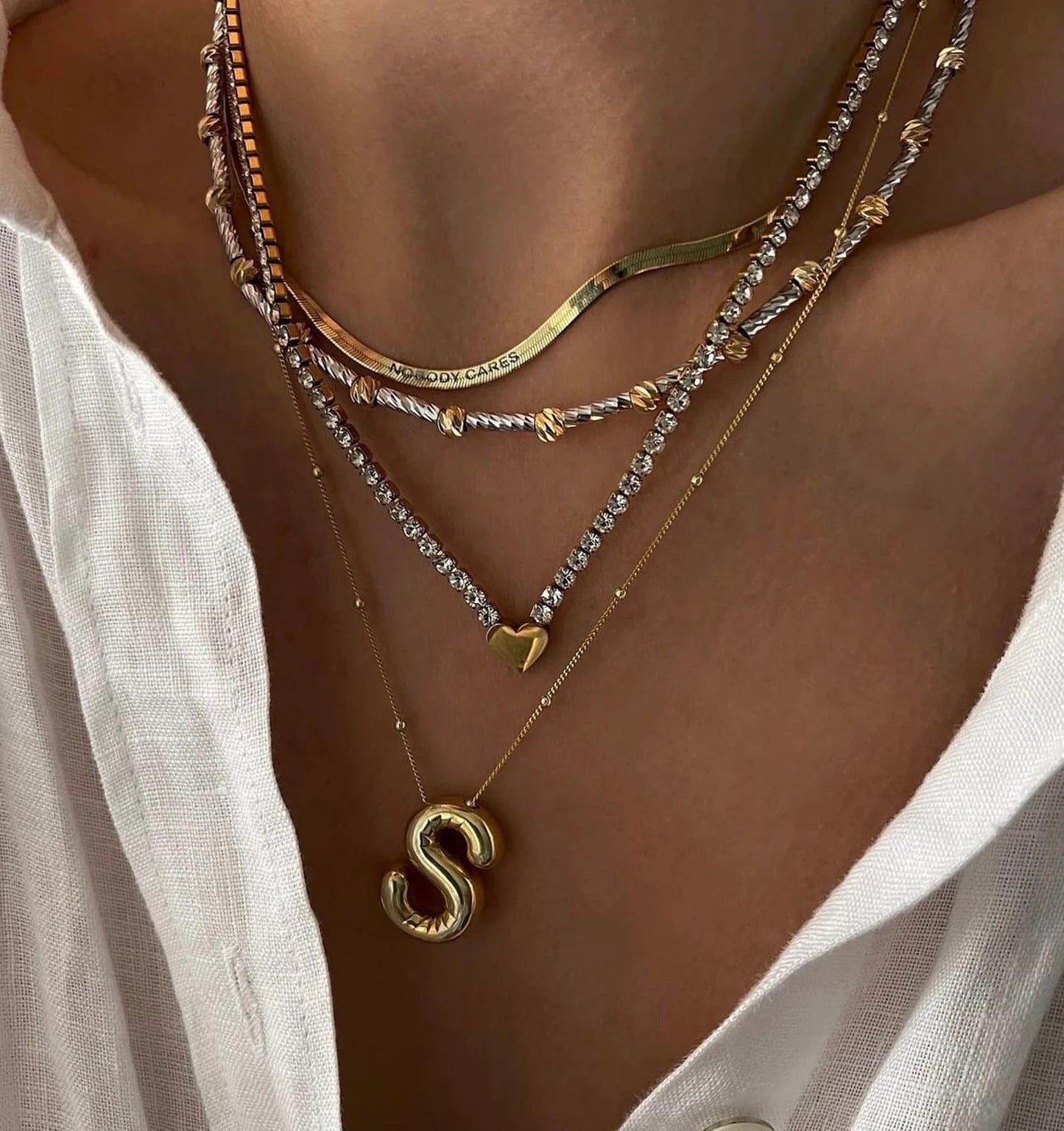 Balloon Alphabet Pendant '18k Gold Plated'