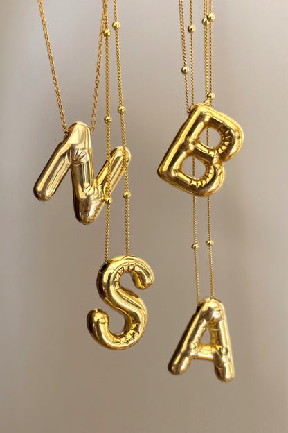 Balloon Alphabet Pendant '18k Gold Plated'
